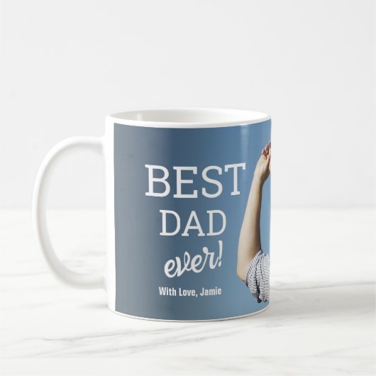 Bester Vater EVENT Modernes, individuelles Foto Kaffeetasse (Links)