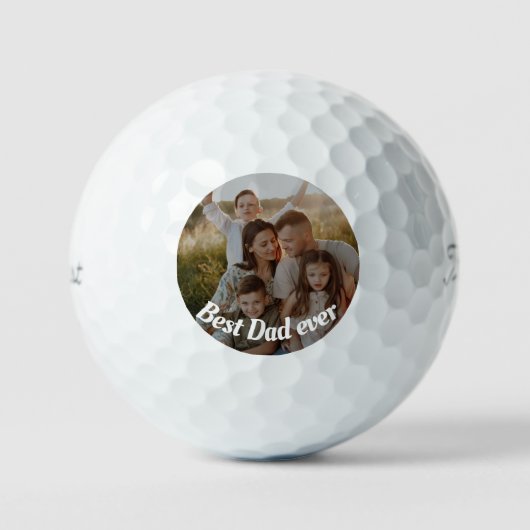 Bester Vater ever benutzerdefiniertes Foto Golfball (Vorderseite)