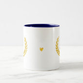 Bester Vater Ever & Golden Laurel Wreath Zweifarbige Tasse (Mittel)