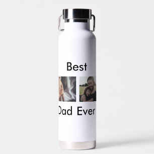Bester Vater ever Happy Vatertag Fügen Sie Ihr Fot Trinkflasche