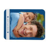 Bester Vater ever mit individuellem Foto Magnet (Horizontal)