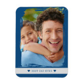 Bester Vater ever mit individuellem Foto Magnet (Vertikal)