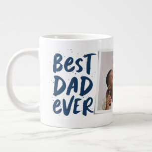 Bester Vater ever moderne Foto-Navy Vatertag Jumbo-Tasse