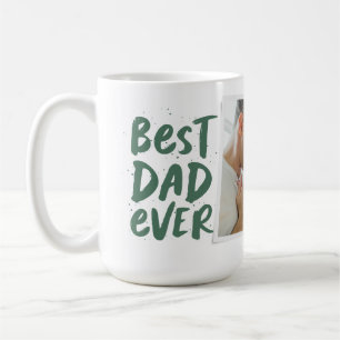 Bester Vater ever moderner grüner Foto Vatertag Kaffeetasse