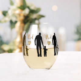 Bester Vater Ever Stemless Weinglas Ohne Stiel