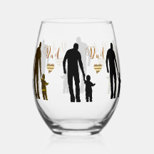 Bester Vater Ever Stemless Weinglas