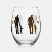 Bester Vater Ever Stemless Weinglas Ohne Stiel (Links)