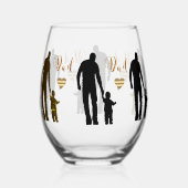 Bester Vater Ever Stemless Weinglas Weinglas Ohne Stiel (Vorderseite)