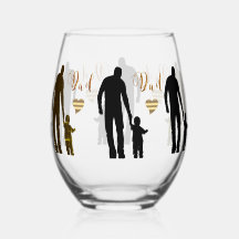 Bester Vater Ever Stemless Weinglas