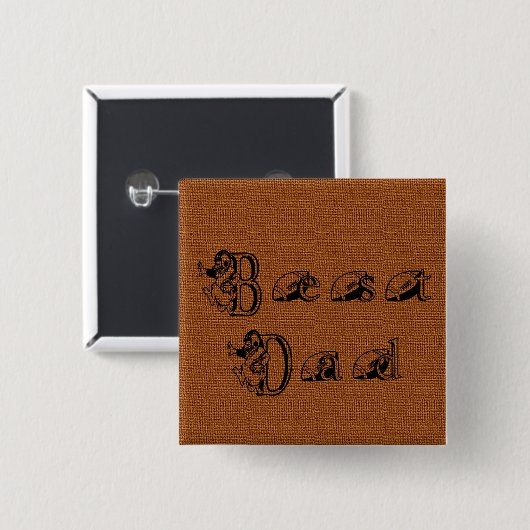 Bester Vater-Football-Text Button (Vorne & Hinten)