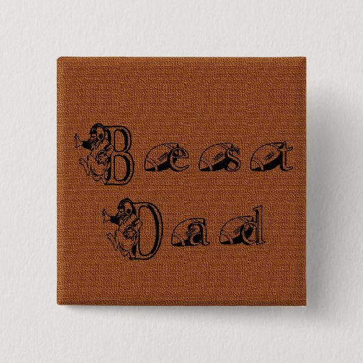 Bester Vater-Football-Text Button (Vorderseite)