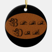 Bester Vater-Football-Text Keramikornament (Vorne)