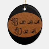 Bester Vater-Football-Text Keramikornament (Links)