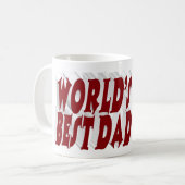 Bester Vater Foto burgundy 3d Text Kaffeetasse (Vorderseite Links)