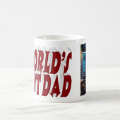 Bester Vater Foto burgundy 3d Text Kaffeetasse (Mittel)