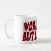 Bester Vater Foto burgundy 3d Text Kaffeetasse (Links)