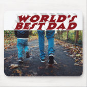 Bester Vater Foto burgundy 3d Text Mousepad (Vorne)