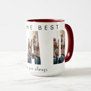 Bester-Vater-Foto-Collage Herzliches Familendesign Tasse