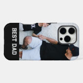 'Bester Vater' Foto individuell anpassbare Geschen iPhone Hülle (Rückseite (Horizontal))