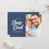 Bester Vater | Foto-Karte des Vaters Karte (Vorderseite/Rückseite Beispiel)