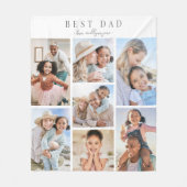 Bester Vater Fotocollage Fleecedecke (Vorderseite)