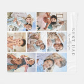 Bester Vater Fotocollage Fleecedecke (Vorderseite (Horizontal))
