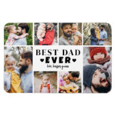 Bester Vater Fotocollage Magnet (Horizontal)