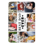 Bester Vater Fotocollage Magnet (Vertikal)