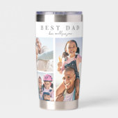 Bester Vater Fotocollage Thermobecher (Rückseite)