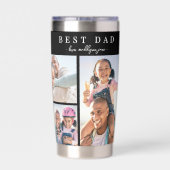 Bester Vater Fotocollage Thermobecher (Rückseite)