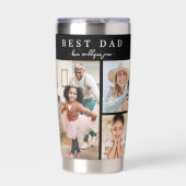 Bester Vater Fotocollage Thermobecher (Vorderseite)