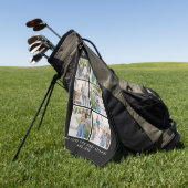 Bester Vater! Fotos Collage Black Golfhandtuch (Gras)