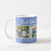 Bester Vater! Fotos Collage Message Blue Kaffeetasse (Links)