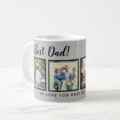 Bester Vater! Fotos Collage Message Light Grau Kaffeetasse (Vorderseite Links)