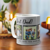 Bester Vater! Fotos Collage Message Light Grau Kaffeetasse
