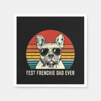 Bester Vater Frenchie Ever Funny Bulldog Vater Ges Serviette