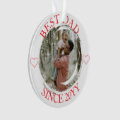 Bester Vater Frohe Weihnachtsschmuck Ornament (Vorderseite)