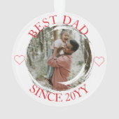 Bester Vater Frohe Weihnachtsschmuck Ornament (Rückseite)