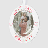 Bester Vater Frohe Weihnachtsschmuck Ornament (Vorderseite)