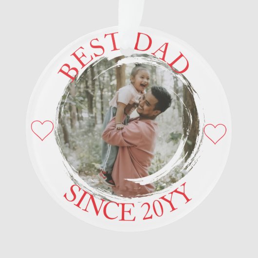 Bester Vater Frohe Weihnachtsschmuck Ornament (Vorderseite)