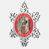 Bester Vater Frohe Weihnachtsschmuck Schneeflocken Zinn-Ornament (Rechts)