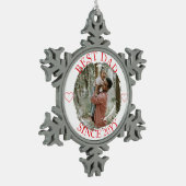 Bester Vater Frohe Weihnachtsschmuck Schneeflocken Zinn-Ornament (Links)