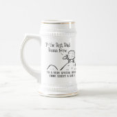 Bester Vater Funny Sheep Sprichwort a Pub Bierglas (Links)