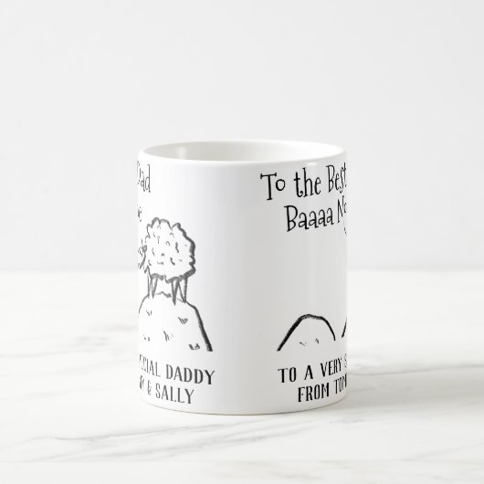 Bester Vater Funny Sheep Sprichwort a Pub Kaffeetasse (Mittel)