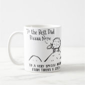 Bester Vater Funny Sheep Sprichwort a Pub Kaffeetasse (Links)