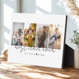 Bester Vater für alle 4 Fotos - Benutzerdefiniert Fotoplatte