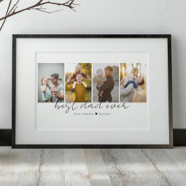 Bester Vater für alle 4 Fotos - Benutzerdefiniert Poster