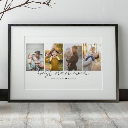 Bester Vater für alle 4 Fotos - Benutzerdefiniert Poster
