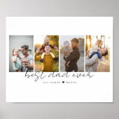 Bester Vater für alle 4 Fotos - Benutzerdefiniert Poster (Vorne)