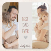 Bester Vater für alle" Personalisierter Untersetze Rechteckiger Pappuntersetzer (Vorderseite)